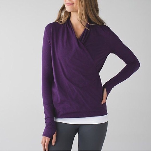 lululemon athletica Sweaters - Lululemon Purple Light Weight Jersey Top